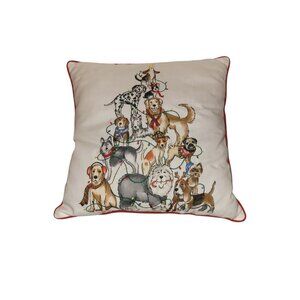 A Dog's Christmas Lights Holiday Throw Pillow Holiday 18 X 18 Home Decor